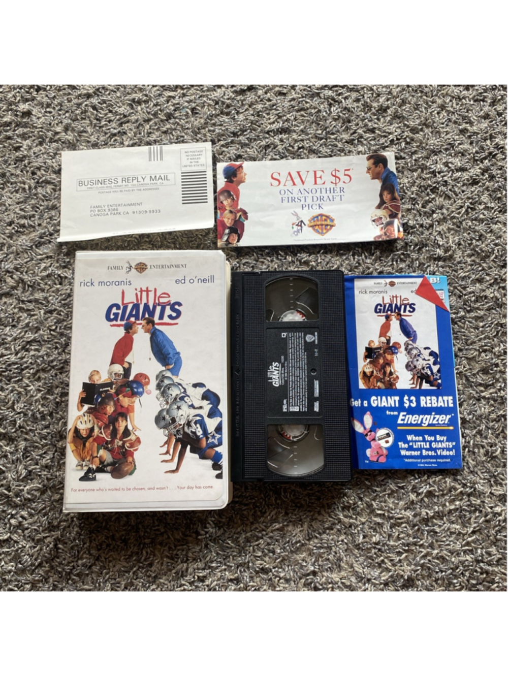 Warner Home Video Little Giants VHS 1994 PG Rick Moranis Ed O'Neill - Clamshell
